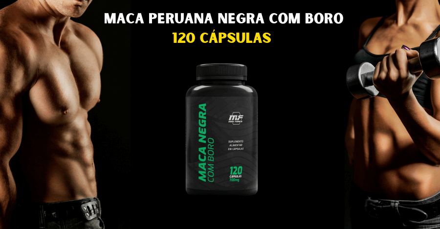 maca peruana negra 120 capsulas - Maca peruana 120 cápsulas Max Force (Shiva) com boro